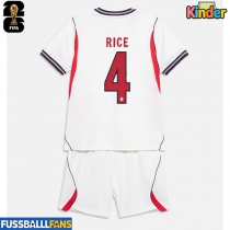England Declan Rice #4 Heimtrikotsatz Kinder WM 2026 Kurzarm (+ Kurze Hosen)